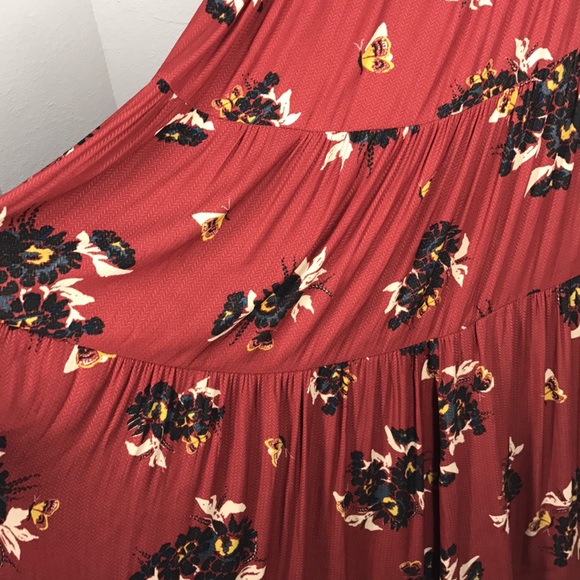 Free People maroon floral dress NWT - Picture 6 of 7
